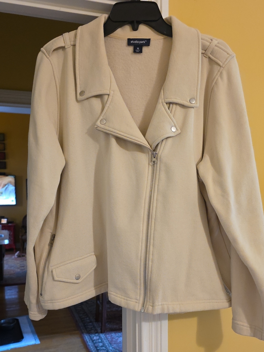 Studio Cream Asymmetrical Utility Jacket
